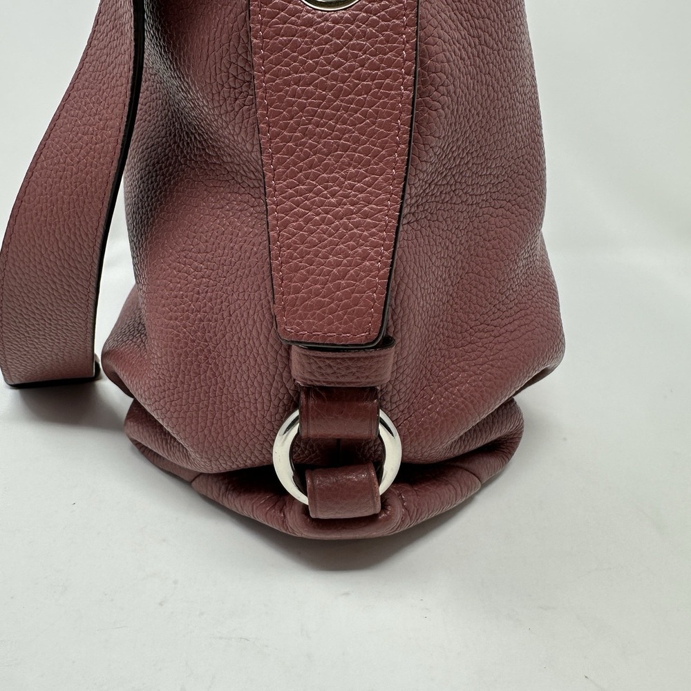 Coach Pebbled Leather Crossbody in Wine - Picture 8 of 16